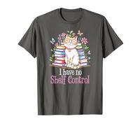 Kawaii, Je n'ai Aucun CONTRÔLE D'ÉTAGÈRE | Cat Bookworm Squad Book Club T-Shirt