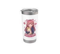 Kawaii Je suis allergique aux matins Gobelet isotherme en acier inoxydable double paroi