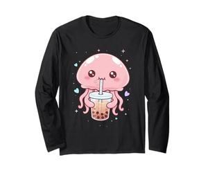 Kawaii Jellyfish Boba Tea Lover Manche Longue