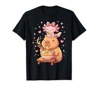 Kawaii Kawaii Ramen Capybara et Axolotl T-Shirt
