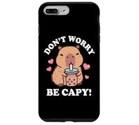 Kawaii Kids Bubble Tea Don't Worry Be Capy Girls Capybara Coque pour iPhone 7 Plus/8 Plus