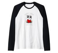 Kawaii Kids I Love You Black & White Guinea Pig Lover Manche Raglan