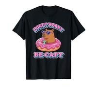 Kawaii Kids Womens Girls Donut Don't Worry Be Capy Lover T-Shirt