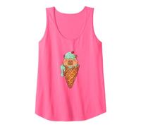Kawaii Kids Womens Girls Ice Cream Cone Meme Lover Capybara Débardeur
