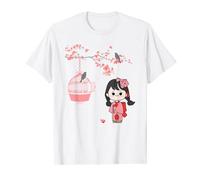 Kawaii Kimono japonais pour fille, fleurs de cerisier T-Shirt