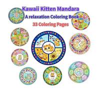 Kawaii Kitten Mandala: A Relaxation Coloring Book
