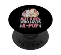 Kawaii Lapins Lapins Kpop Just A Girl Who Loves K Pop Girl PopSockets PopGrip Adhésif