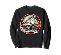 Kawaii - Léopard des neiges - Métal Lourd - Musique Rock - Main en métal Sweatshirt