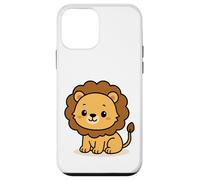 Kawaii Lion Dessin animé Mignon Jungle King Illustration Coque pour iPhone 12 Mini