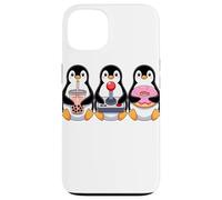 Kawaii Manchots Thé Au Lait Video Game Gamer Donut Manchot Coque pour iPhone 13