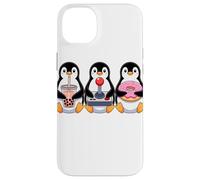 Kawaii Manchots Thé Au Lait Video Game Gamer Donut Manchot Coque pour iPhone 14 Plus