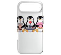 Kawaii Manchots Thé Au Lait Video Game Gamer Donut Manchot Coque pour iPhone Air