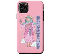 Kawaii Manga chrétien Jesus You are Loved Anime Rose Pastel Coque pour iPhone 11 Pro Max
