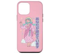 Kawaii Manga chrétien Jesus You are Loved Anime Rose Pastel Coque pour iPhone 12 Mini
