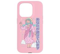 Kawaii Manga chrétien Jesus You are Loved Anime Rose Pastel Coque pour iPhone 15 Pro