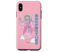 Kawaii Manga chrétien Jesus You are Loved Anime Rose Pastel Coque pour iPhone XS Max