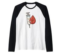 Kawaii Medical Joke Seringue de Sang Draw Phlébotomistes Manche Raglan