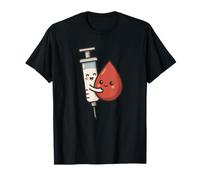 Kawaii Medical Joke Seringue de Sang Draw Phlébotomistes T-Shirt