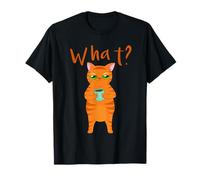 Kawaii Mignon Anime Chat Roux Boire Lundi Matin Café T-Shirt