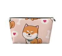 Kawaii Mignon Shiba Inu, Trousse de Maquillage Trousse à cosmétiques Trousse de Toilette de Voyage Portable Pochette de Toilette