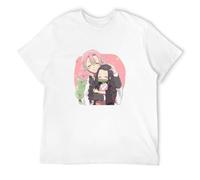 Kawaii Mitsuri X Nezuko Demon Kimetsu No Yaiba Anime T Shirt T-Shirt White S
