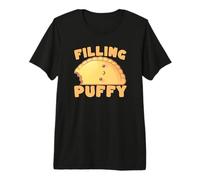 Kawaii Mordu Dumpling Remplissage Puffy Foodie T-Shirt Haut de Gamme