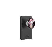 Kawaii Mouse in Valentines Basket for Girls Cute Heart PopSockets PopWallet pour MagSafe