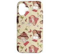 Kawaii Mushroom Fairy Pattern for Women Cute Hello Autumn Coque pour iPhone 16