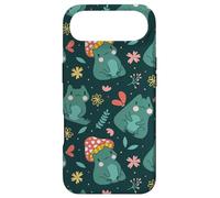 Kawaii Mushroom Frog with Toadstool Cute Floral Fall Pattern Coque pour iPhone Air