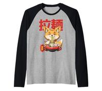 Kawaii Neko Otaku Ramen Fox Ramen Manche Raglan