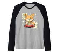 Kawaii Neko Otaku Ramen Renard Anime Ramen Manche Raglan