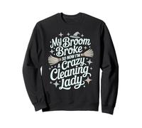 Kawaii Nettoyage Lady Balai de sorcière Broke Janitor Team Scrub Sweatshirt