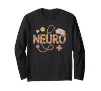 Kawaii Neuro Nurse Wellness Cottagecore Unité appréciation Manche Longue