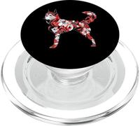 Kawaii Origami Akita Inu | Porte-Chien à Motif de Fleurs du PopSockets PopGrip pour MagSafe