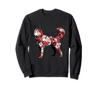 Kawaii Origami Akita Inu | Porte-Chien à Motif de Fleurs du Sweatshirt