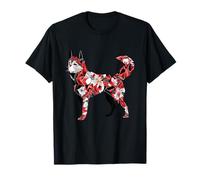 Kawaii Origami Akita Inu | Porte-Chien à Motif de Fleurs du T-Shirt