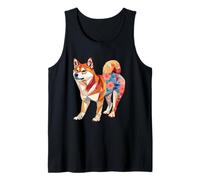 Kawaii Origami Shiba Inu | Porte-Chien à Motif de Fleurs du Débardeur