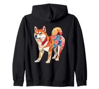 Kawaii Origami Shiba Inu | Porte-Chien à Motif de Fleurs du Sweat à Capuche