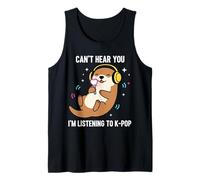 Kawaii Otter Music Casque K-Pop Fan Anime Débardeur