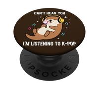 Kawaii Otter Music Casque K-Pop Fan Anime PopSockets PopGrip Adhésif