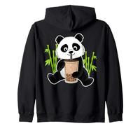Kawaii Panda avec Bubble Tea et Bambou Cadeau Japon Sweat à Capuche