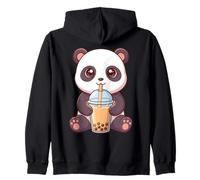 Kawaii Panda Bear Drinking Boba Mignon pour Les Enfants Sweat à Capuche