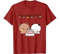 Kawaii Panda Bear Hug Bubu and Dudu Happy Birthday My Love Valentines Days T-shirt unisexe, Rouge, XL