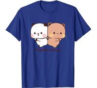 Kawaii Panda Bear Hug Bubu and Dudu Together Forever Valentines Days T-shirt unisexe, bleu, M