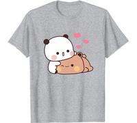 Kawaii Panda Bear Hug Bubu Dudu Love Valentines Days Funny Gift T-shirt unisexe, gris, S