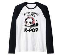 Kawaii Panda Bear Kpop Tout est nul sauf K Pop Girl Manche Raglan