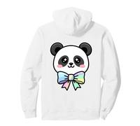 Kawaii Panda Dessin animé Arc-en-Ciel Arc Visage Pastel Mignon Sweat à Capuche