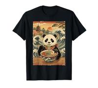Kawaii Panda Mangeant des Nouilles Ramen Mangeant Un Panda Japonais T-Shirt