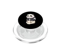 Kawaii Panda Mignon Animal Assis sur tête de Mort PopSockets PopGrip pour MagSafe