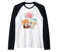 Kawaii Panda Roux Gamer Champignon Mignon Manche Raglan